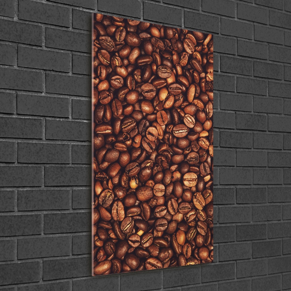 Wall art on glass Coffee beans