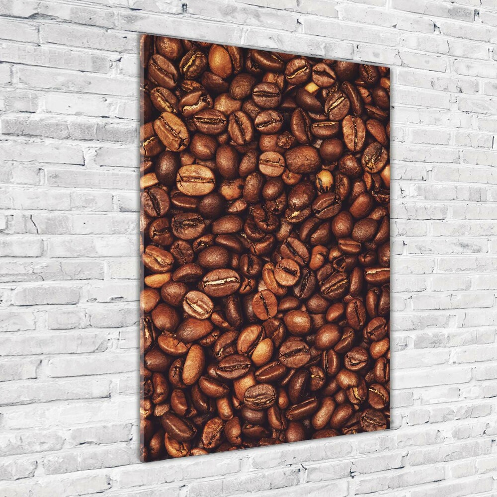 Wall art on glass Coffee beans