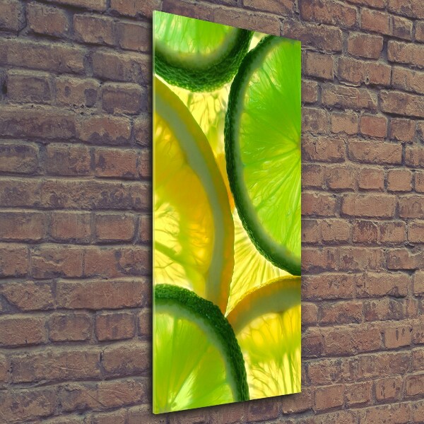 Wall art on glass Lime and lemon