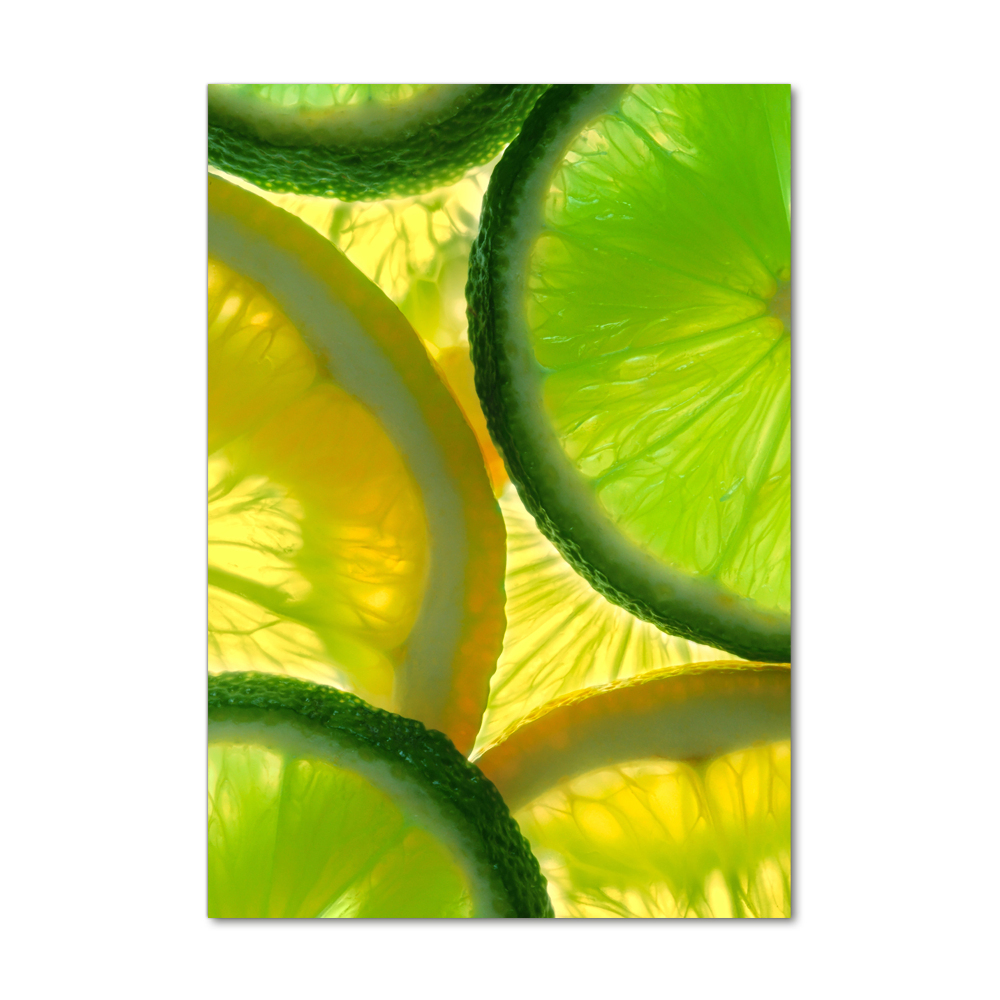 Wall art on glass Lime and lemon