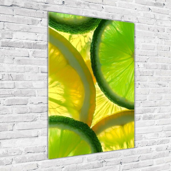 Wall art on glass Lime and lemon