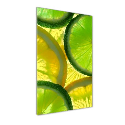 Wall art on glass Lime and lemon