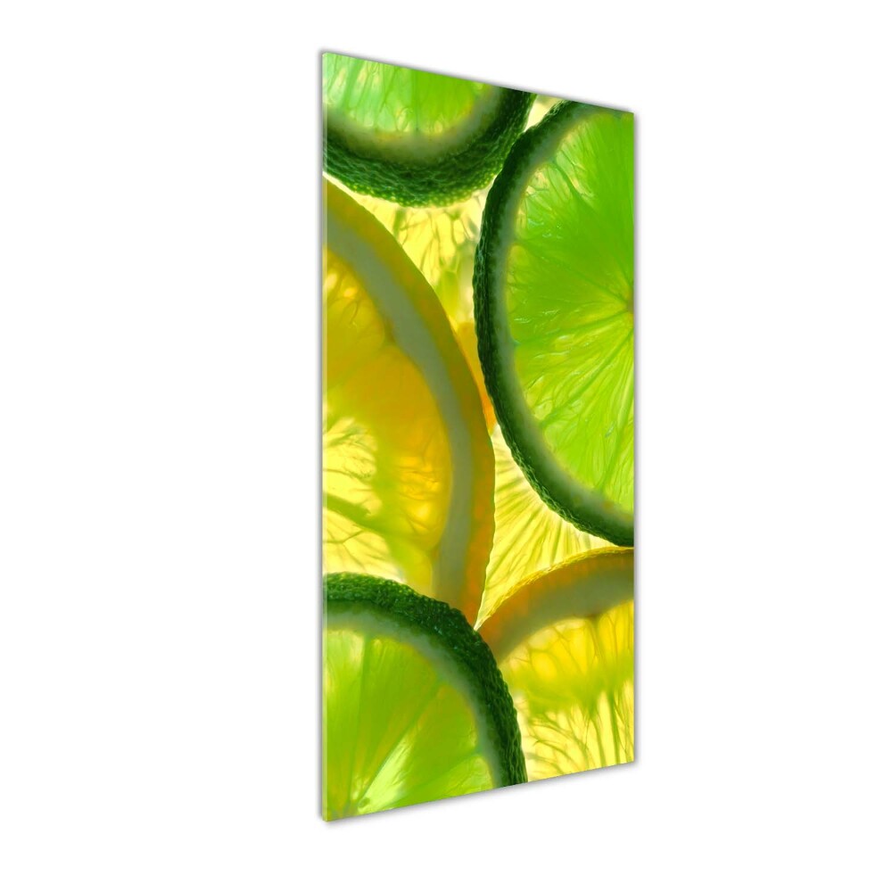 Wall art on glass Lime and lemon