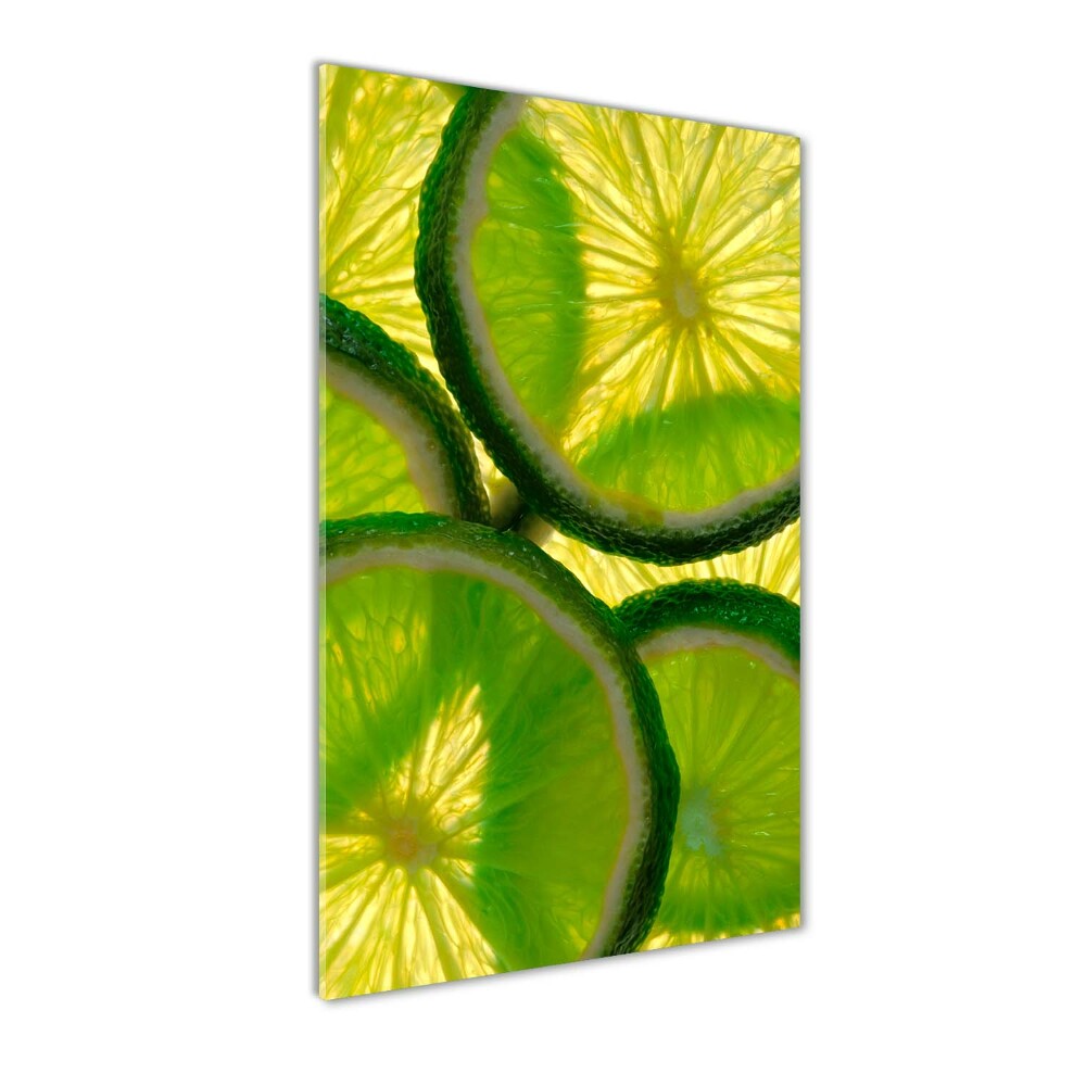 Wall art on glass Lime slices