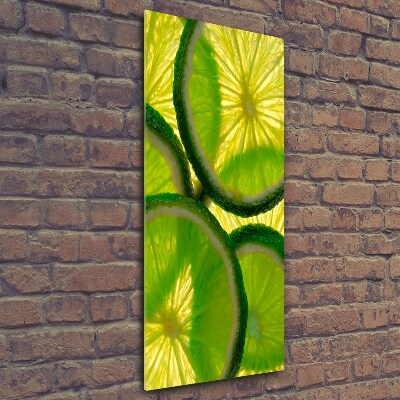 Wall art on glass Lime slices