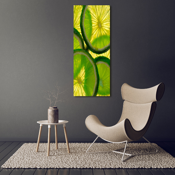 Wall art on glass Lime slices