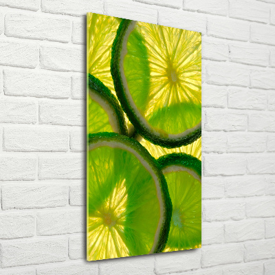 Wall art on glass Lime slices