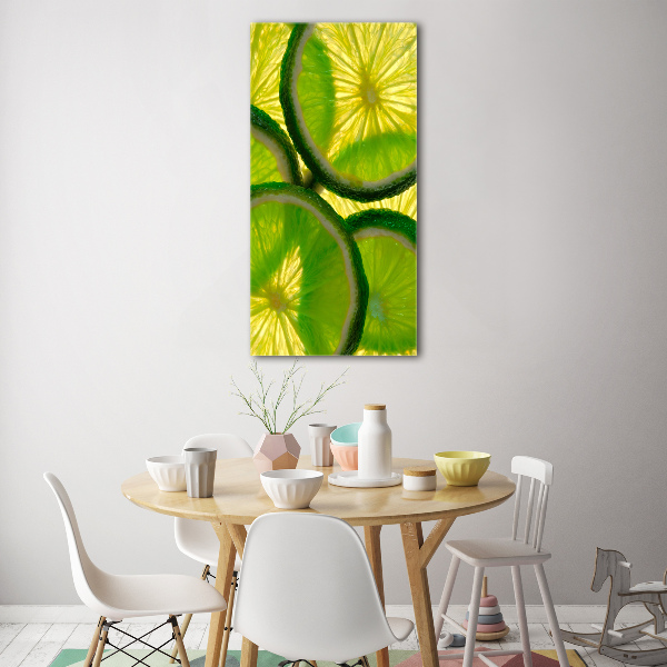 Wall art on glass Lime slices