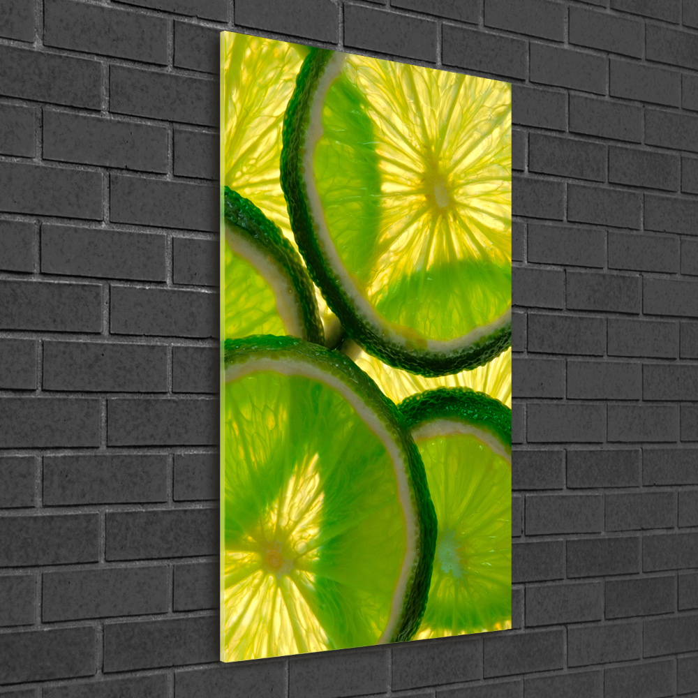 Wall art on glass Lime slices