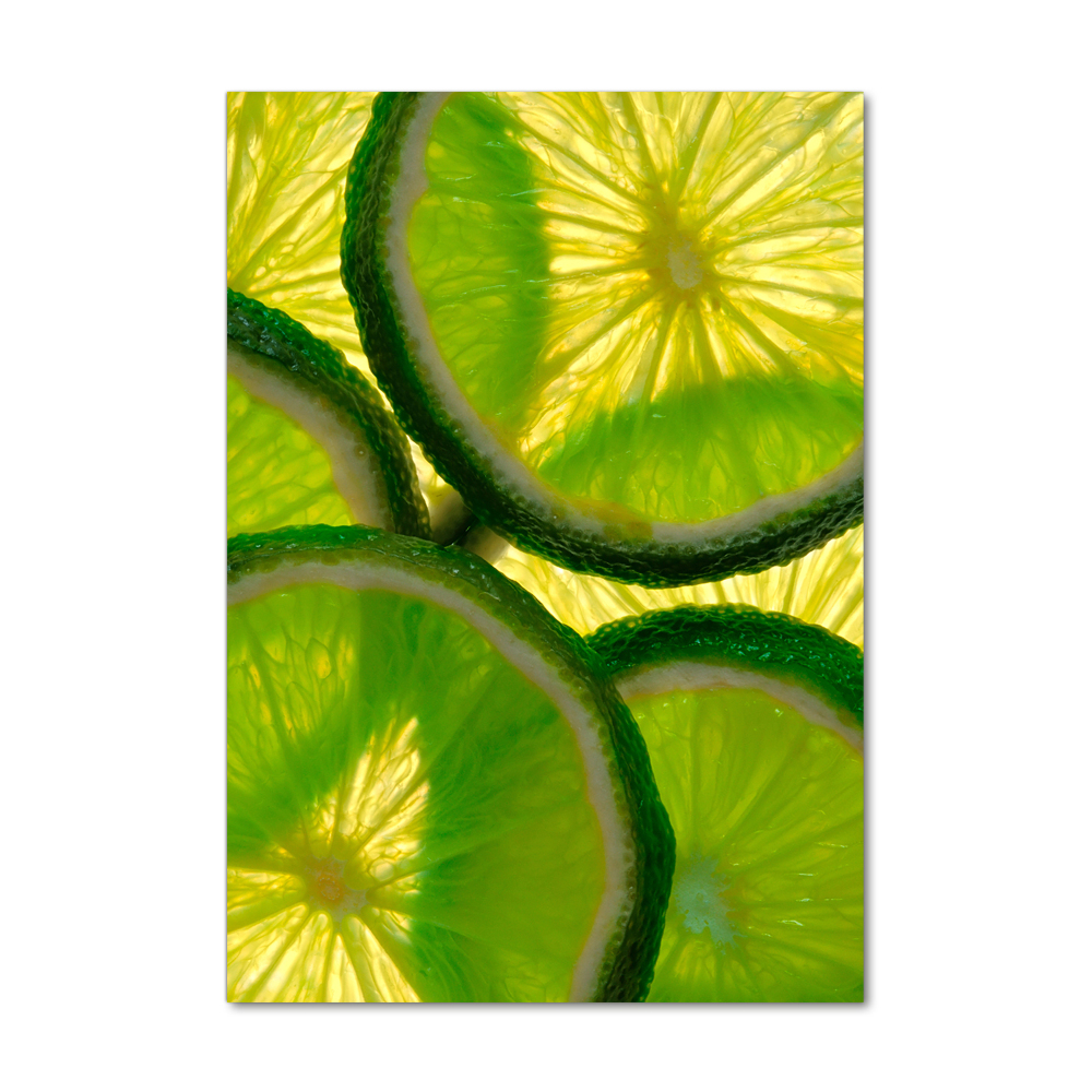 Wall art on glass Lime slices