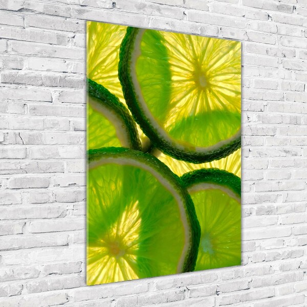 Wall art on glass Lime slices