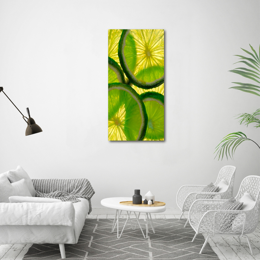 Wall art on glass Lime slices