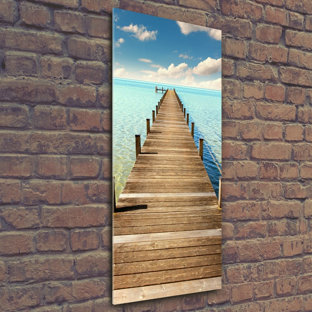 Photo printed on glass Wooden pier