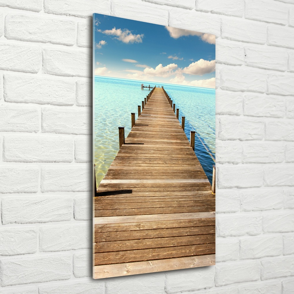 Photo printed on glass Wooden pier