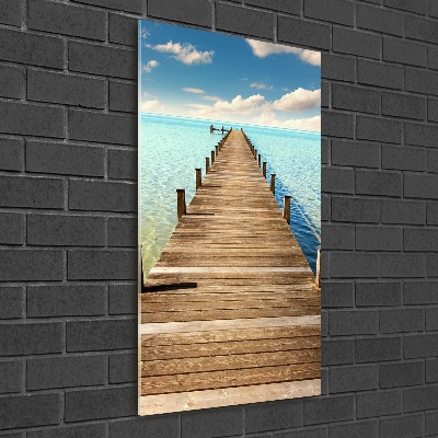 Photo printed on glass Wooden pier