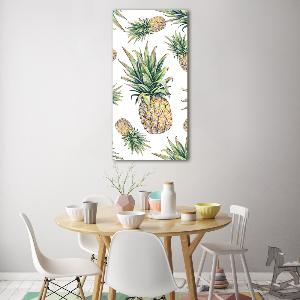 Wall art on glass Pineapple