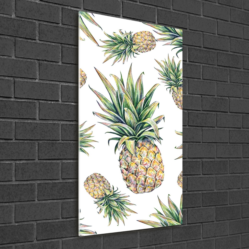 Wall art on glass Pineapple