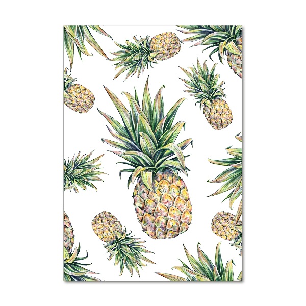 Wall art on glass Pineapple