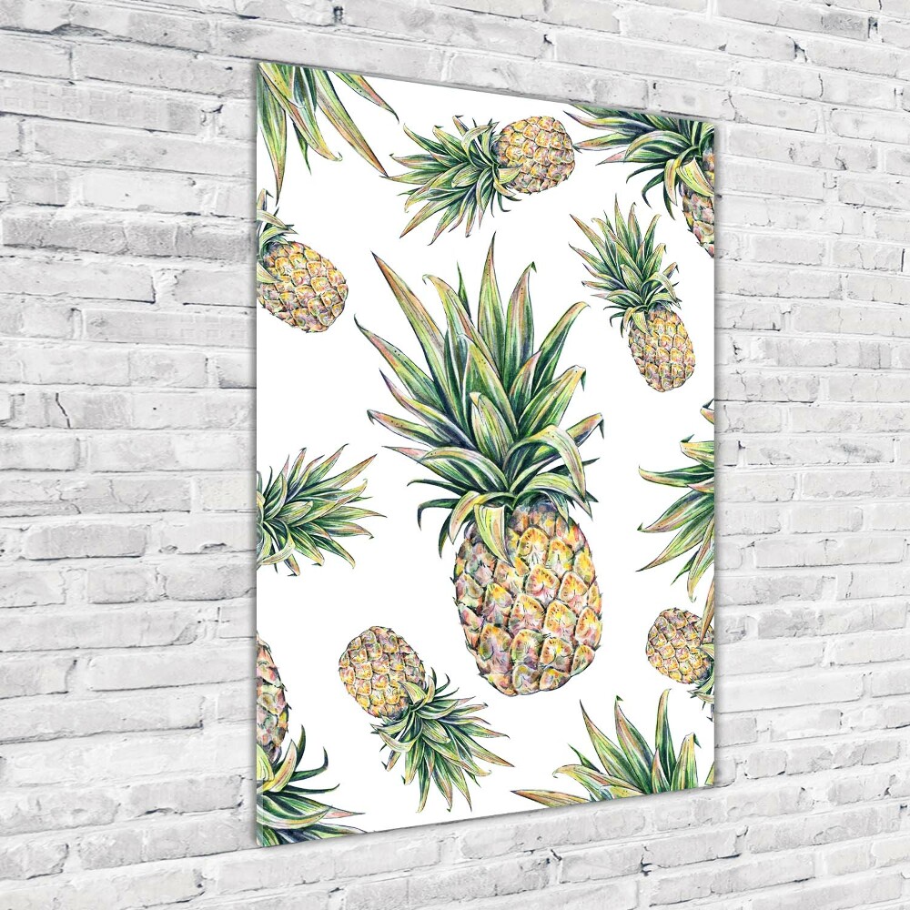 Wall art on glass Pineapple