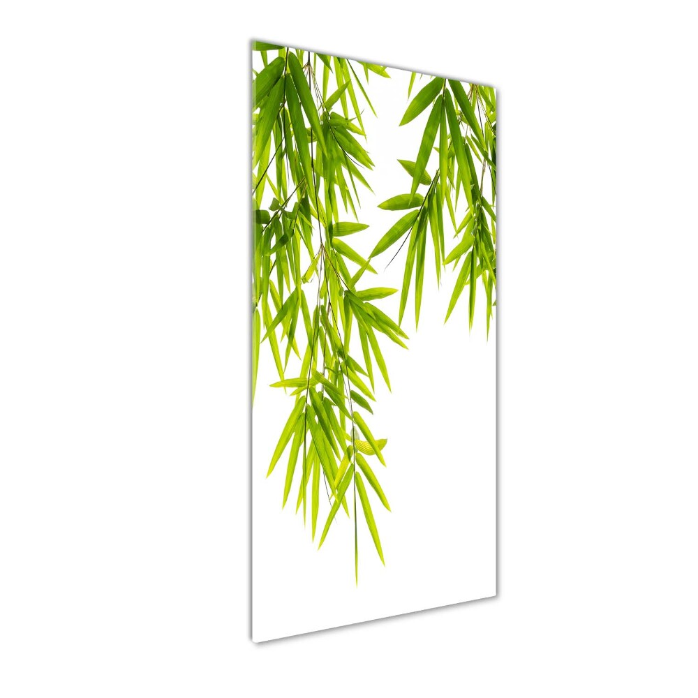 Glass art picture Bamboo leaves