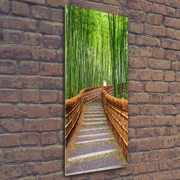 Glass picture wall art Bamboo forest