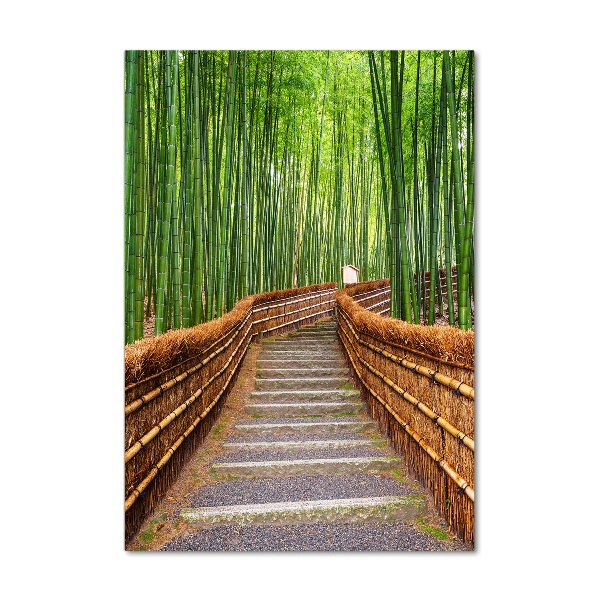 Glass picture wall art Bamboo forest