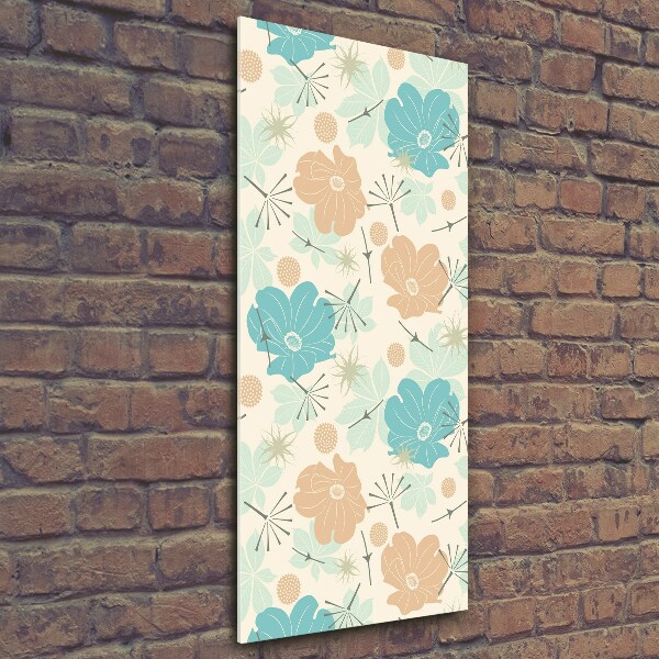 Photo printed on glass Floral pattern