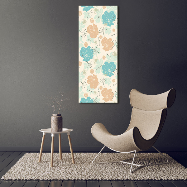 Photo printed on glass Floral pattern