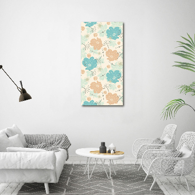 Photo printed on glass Floral pattern