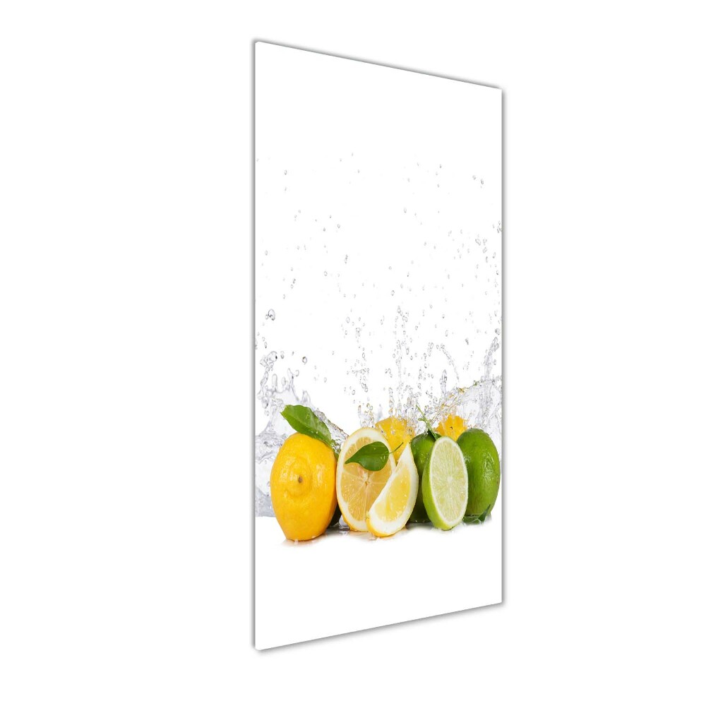 Glass wall art Citruses