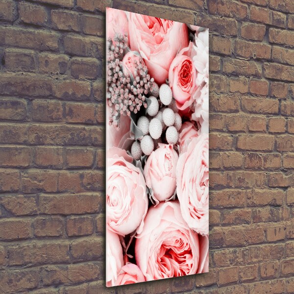 Glass art picture Bouquet of flowers