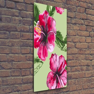 Photo printed on glass Hawaiian flowers