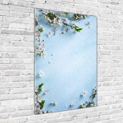 Photo printed on glass Cherry blossoms