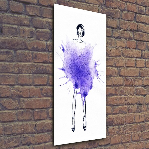 Print on a a glass Fashion illustration