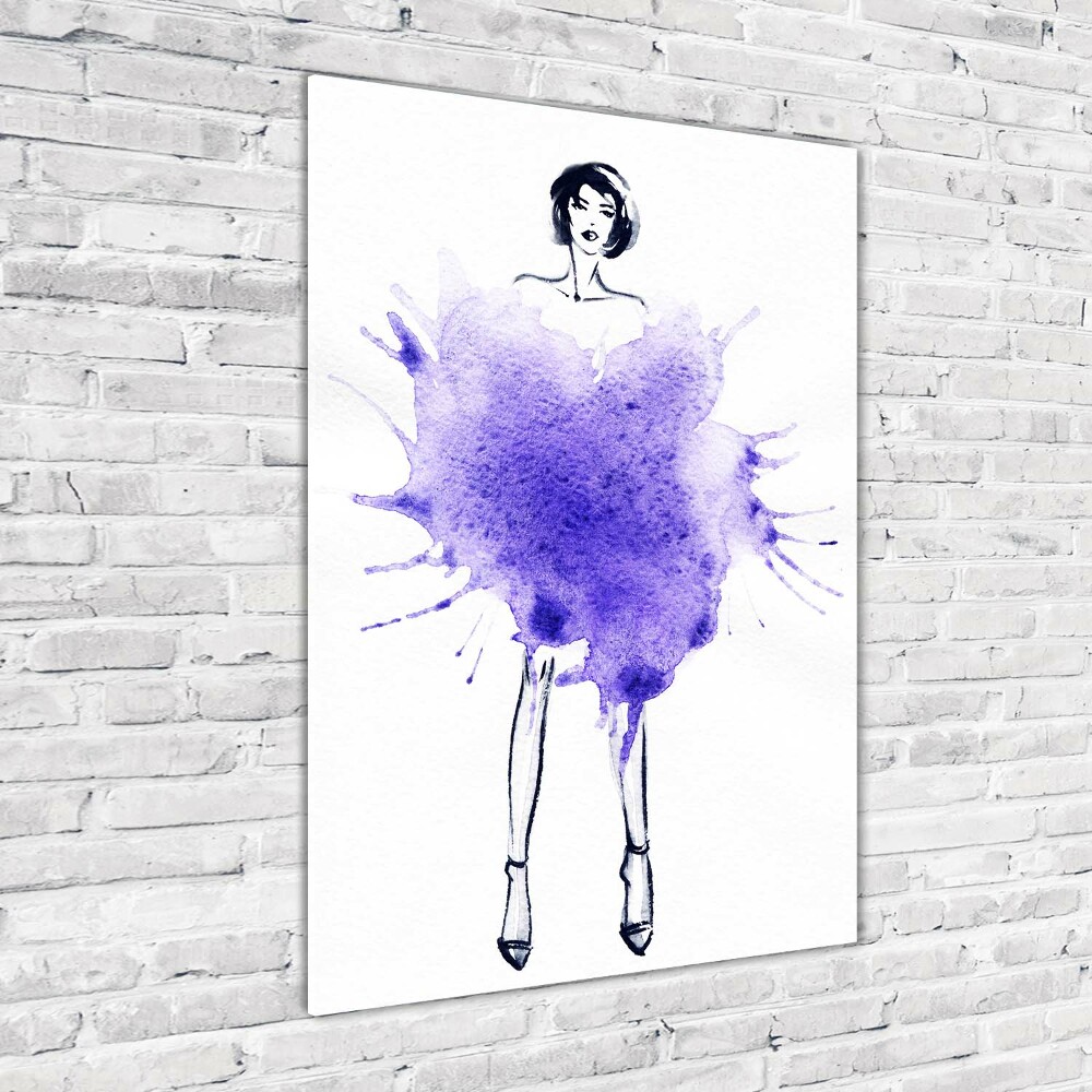 Print on a a glass Fashion illustration