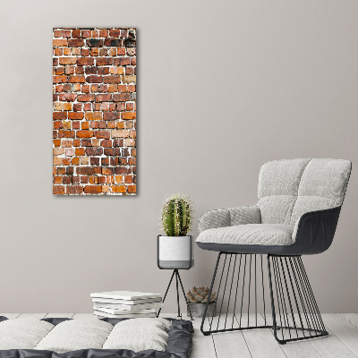 Glass wall art Brick wall