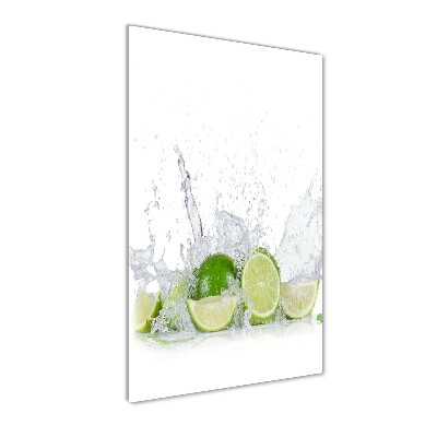 Glass wall art Lime