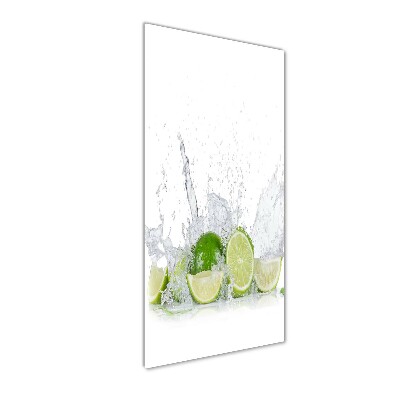 Glass wall art Lime