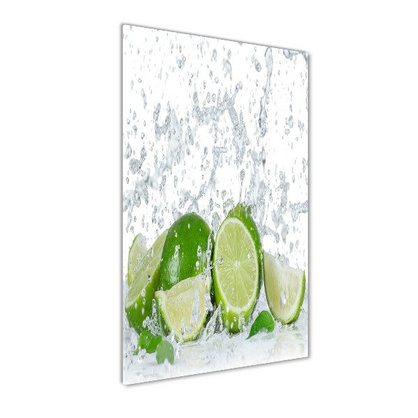 Glass wall art Lime