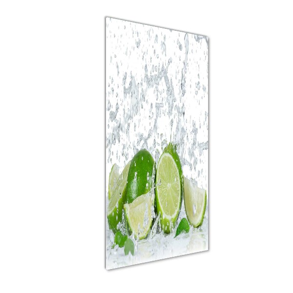 Glass wall art Lime