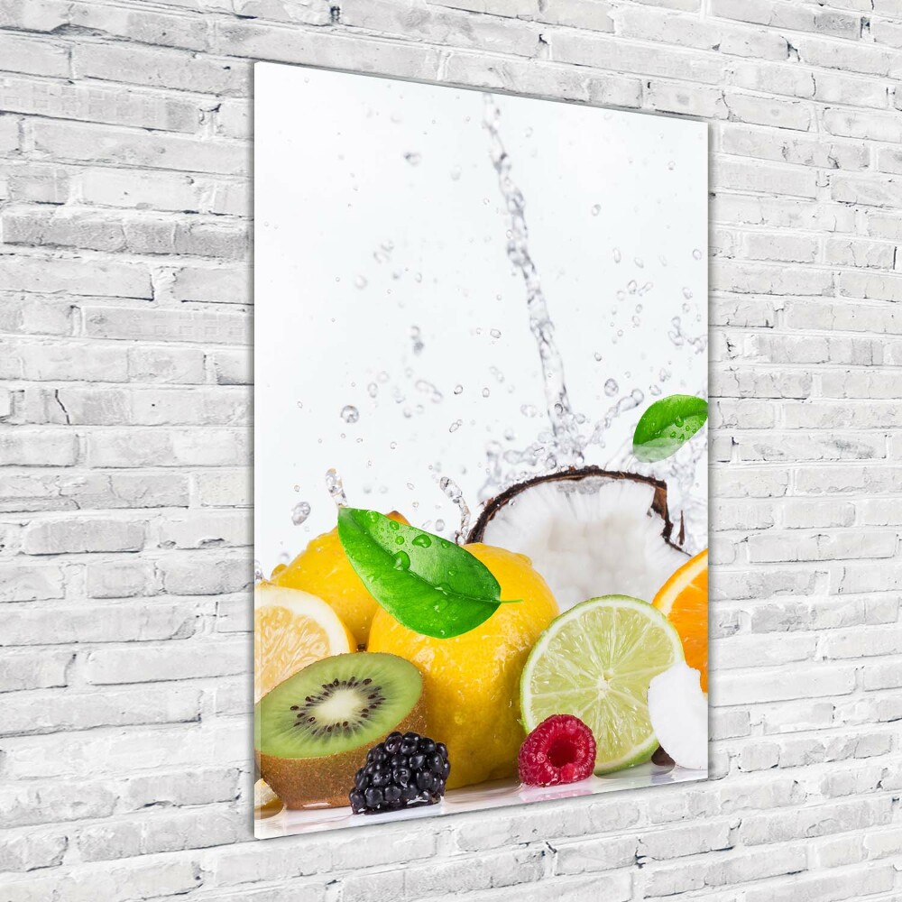 Glass wall art Fruit