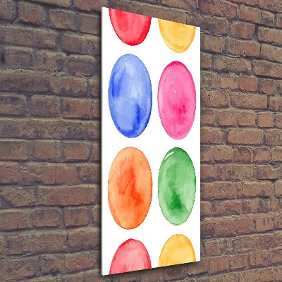 Glass wall art Colorful wheels