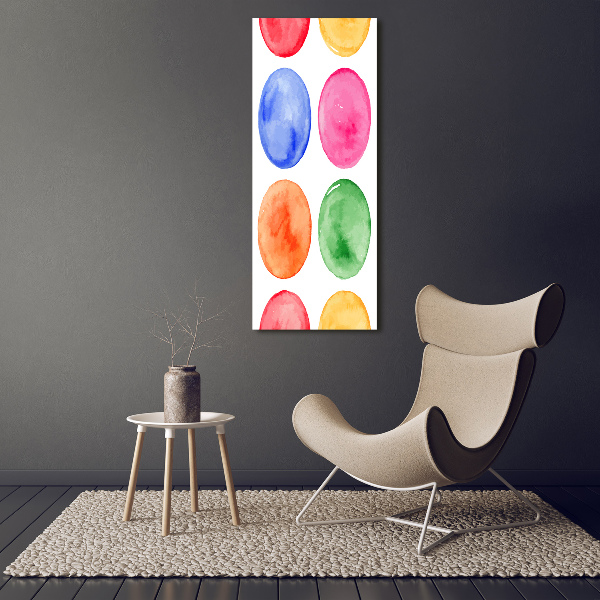 Glass wall art Colorful wheels