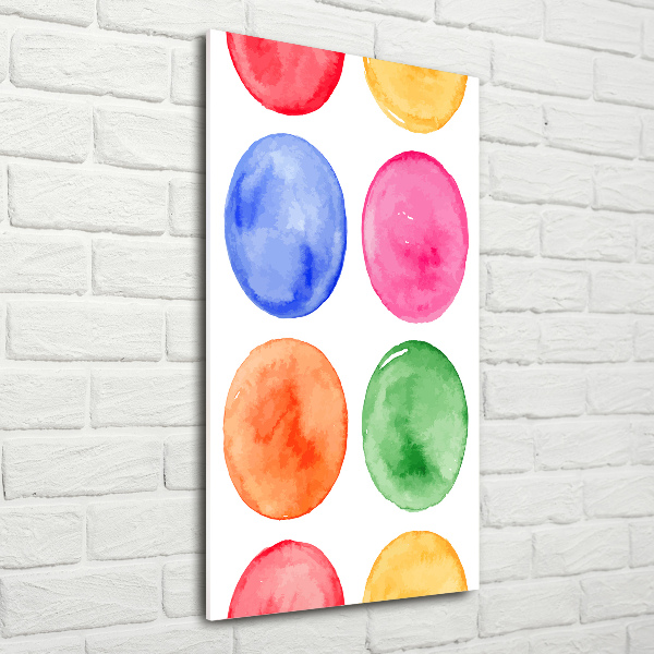 Glass wall art Colorful wheels