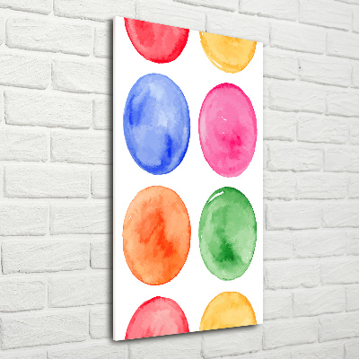 Glass wall art Colorful wheels