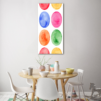 Glass wall art Colorful wheels