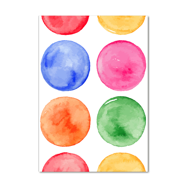 Glass wall art Colorful wheels