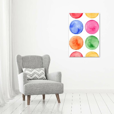 Glass wall art Colorful wheels