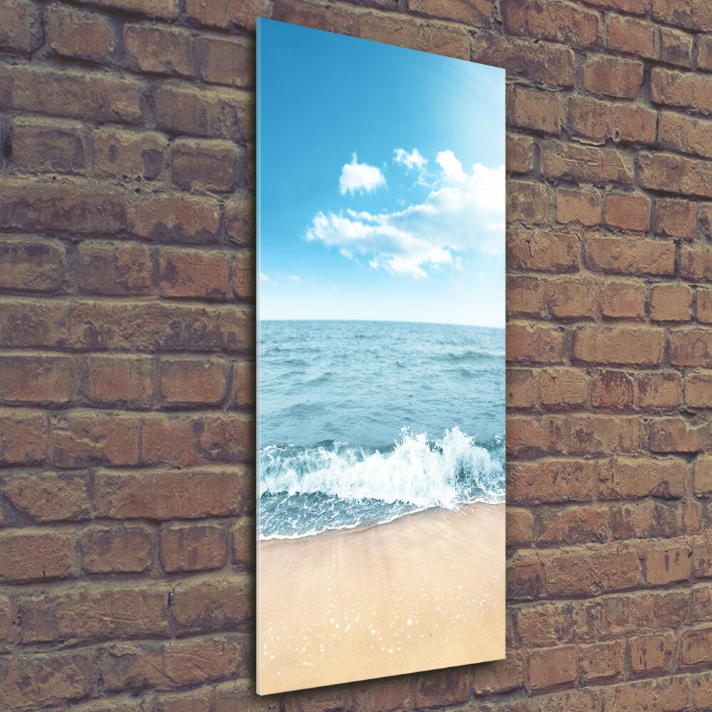 Printed glass wall art Beach and sea