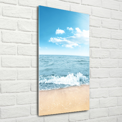 Printed glass wall art Beach and sea